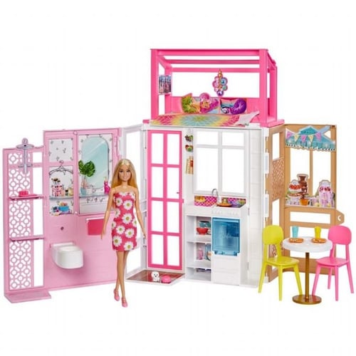 Barbie - Hus m. Dukke og møbler (HCD48)_0