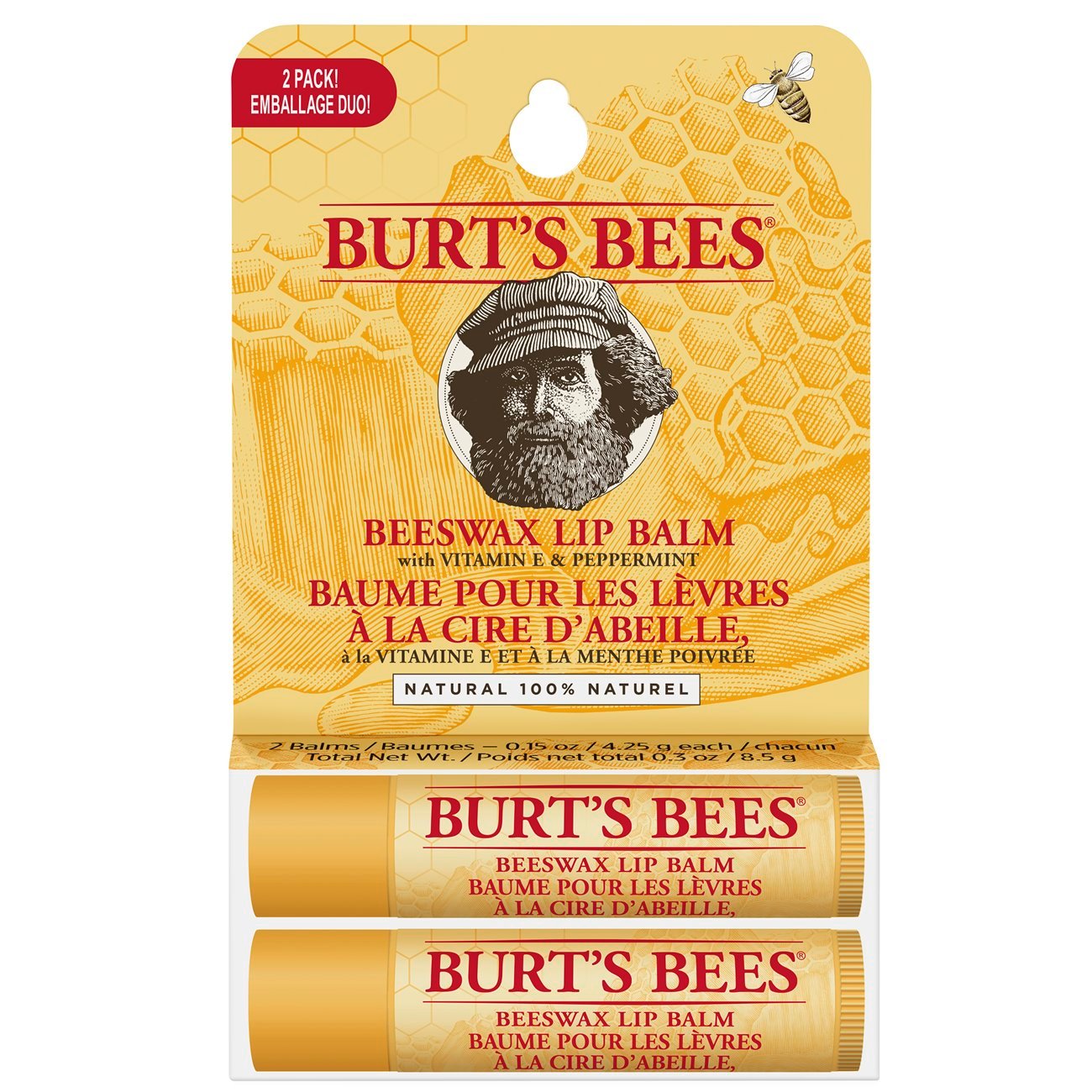 Burt's Bees - Uni Beeswax Lip Balm Twin Pack_0