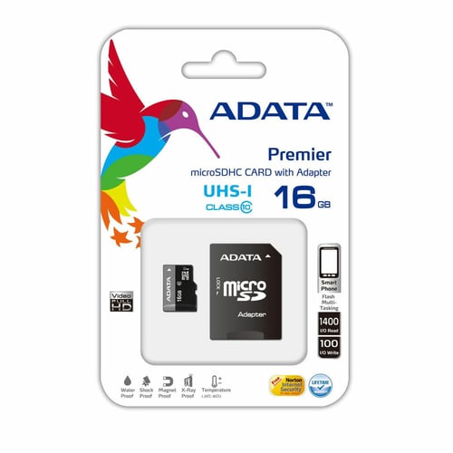 "Mikro-SD-hukommelseskort med adapter Adata CLASS10 16 GB"_0