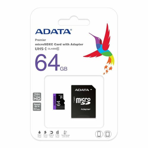 "Mikro-SD-hukommelseskort med adapter Adata CLASS10 64 GB"_0