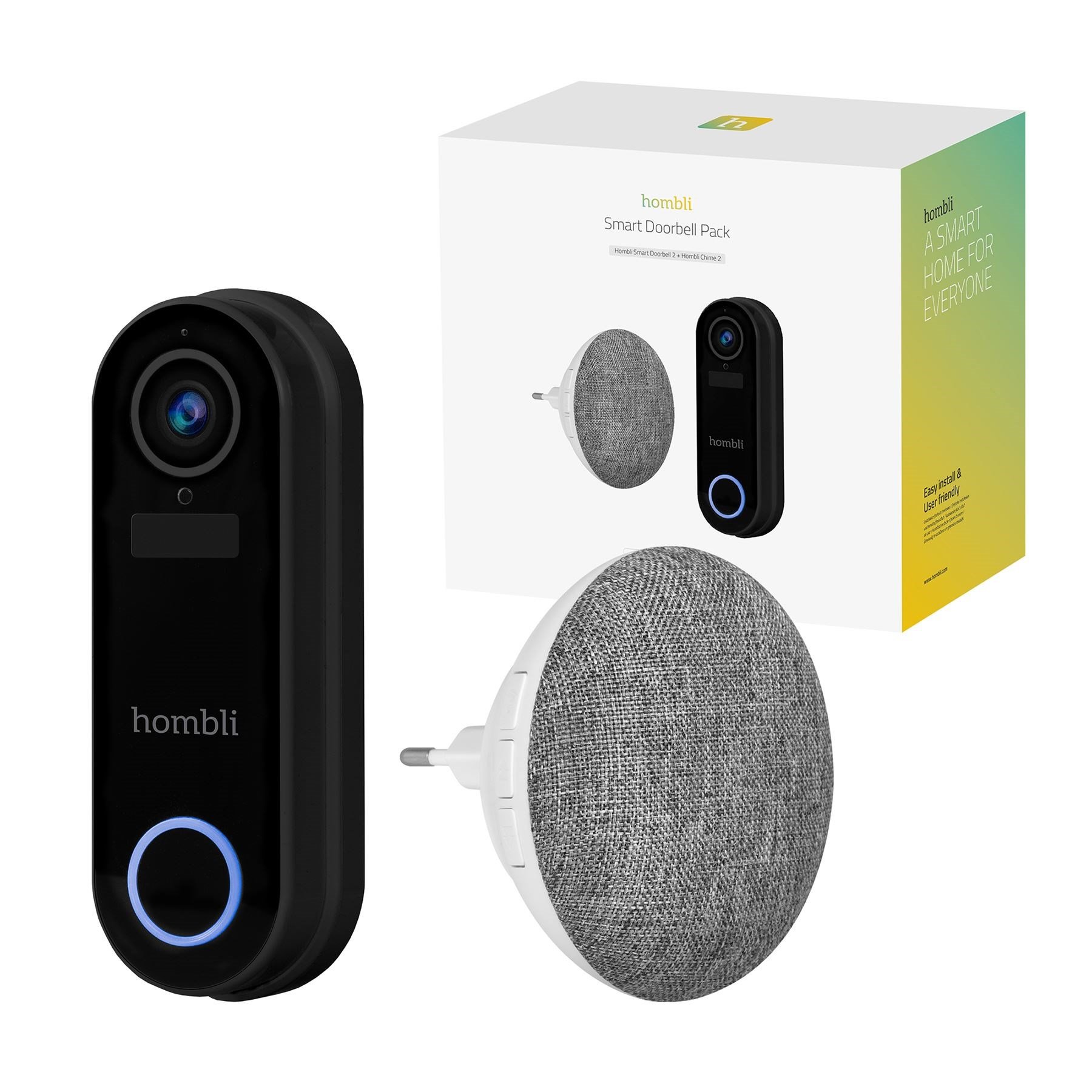 Hombli - Smart Doorbell 2 Promo Pack (Doorbell 2 + Chime 2) Black_0