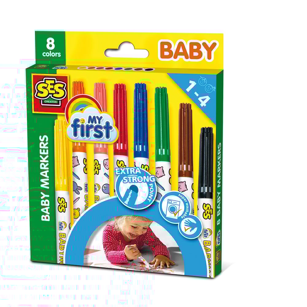 SES Creative - Baby markers, 8 colours - (S00299)_0
