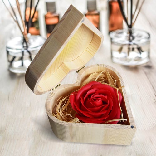 Red Soap Rose Heart Box (04469) - picture
