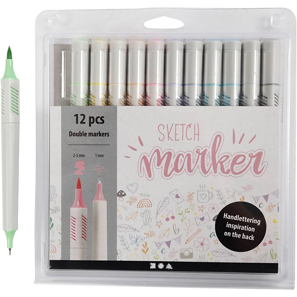 Sketch Marker - Pastel Colours 12 pcs. (37380)_0