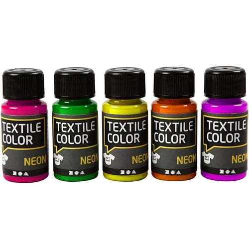 Tekstil Farve - Neon 5 x 50 ml._0