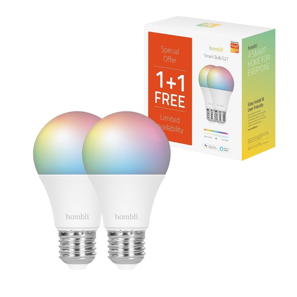 Hombli -  E27 Smart Bulb -  Color And Tunable White - Promo Pack_0