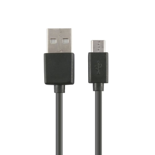 Data / opladerkabel med USB KSIX Micro USB 1 m Sort - picture