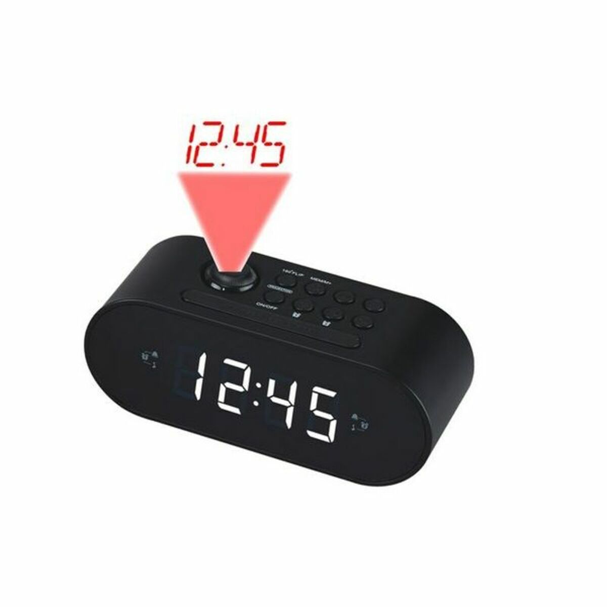 "Clock-Radio Denver Electronics CRP-717 1"" LED Black"_1