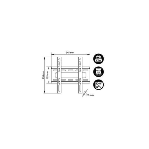 Fastsat TV støtte Engel AC0558E 14"-42" Sort_5