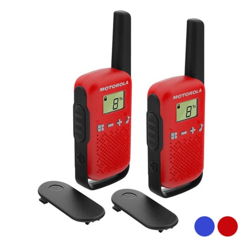 Walkie-Talkie Motorola T42 Dual 1,3" LCD 4 km (2 pcs) Röd - picture