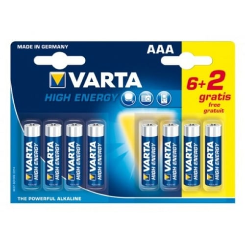 Batteri Varta LR6 AAA 1,5V High Energy (8 pcs) - picture