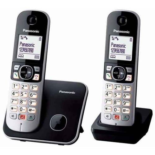 "Trådløs telefon Panasonic Corp. KX-TG6852SPB DUO Sort"_0