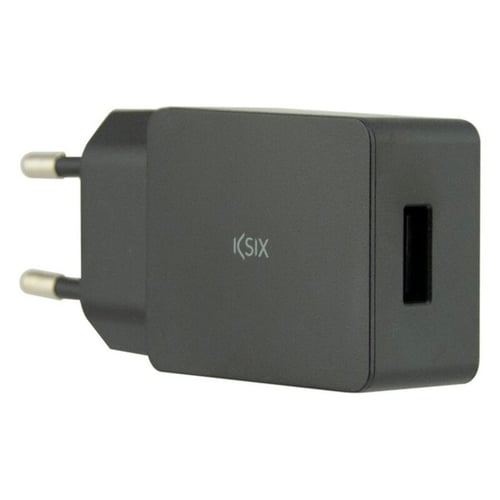Vægoplader + USB A til USB C-kabel KSIX USB Sort_3