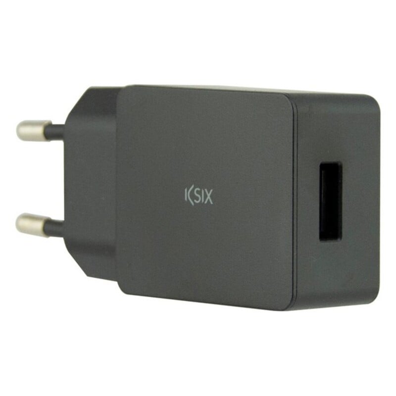 Wall Charger + USB A to USB C Cable KSIX USB Black_4