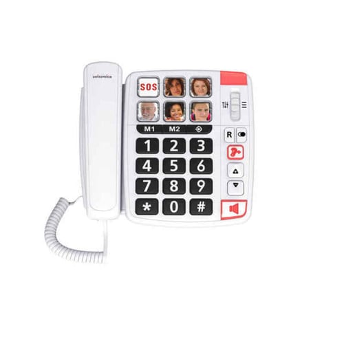 "Fastnettelefon til ældre Swiss Voice Xtra 1110 Hvid (Refurbished A)"_0