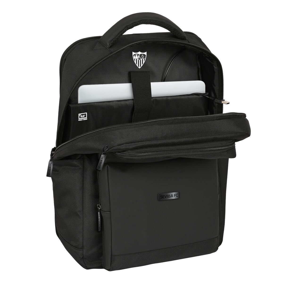 "Laptop Backpack Sevilla Fútbol Club Premium 15,6'' Black (31 x 44 x 13 cm)"_11