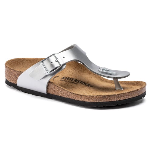 Birkenstock - GIZEH Børn Birko-Flor Smal - Silver - 34_0