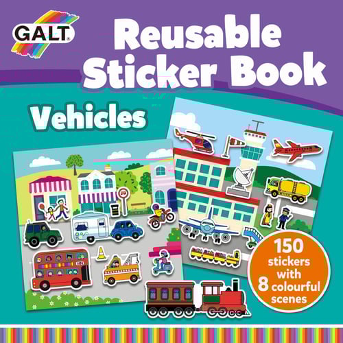 Galt - Reusable Sticker Book - Vehicles (31024695) - picture