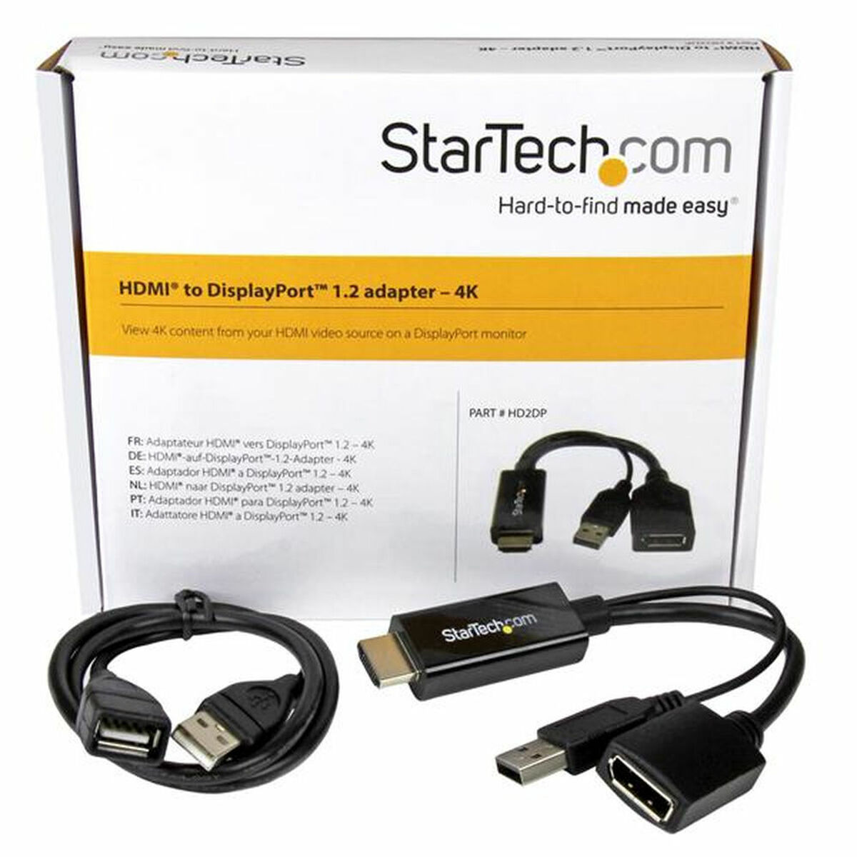 "DisplayPort to HDMI Adapter Startech HD2DP                Black 4K"_2