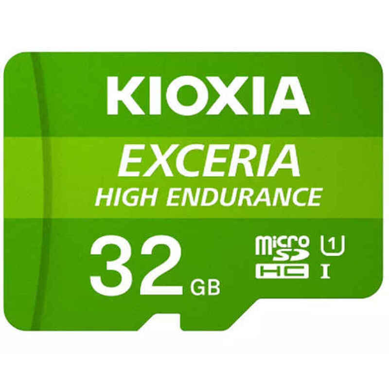 Micro SD Memory Card with Adaptor Kioxia Exceria High Endurance Class 10 UHS-I U3 Green_0