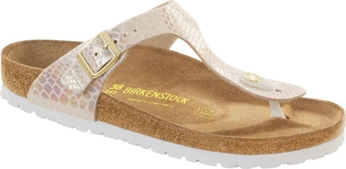 Birkenstock - GIZEH Børn Birko-Flor Smal -  Shiny Snake Cream - 33_0