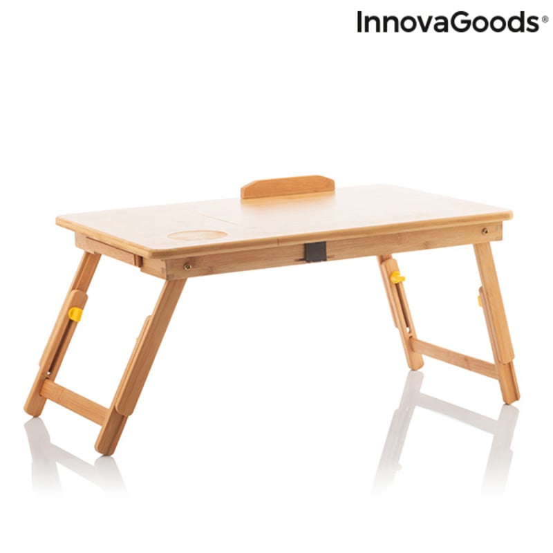 Bamboo Folding Side Table Lapwood InnovaGoods_19