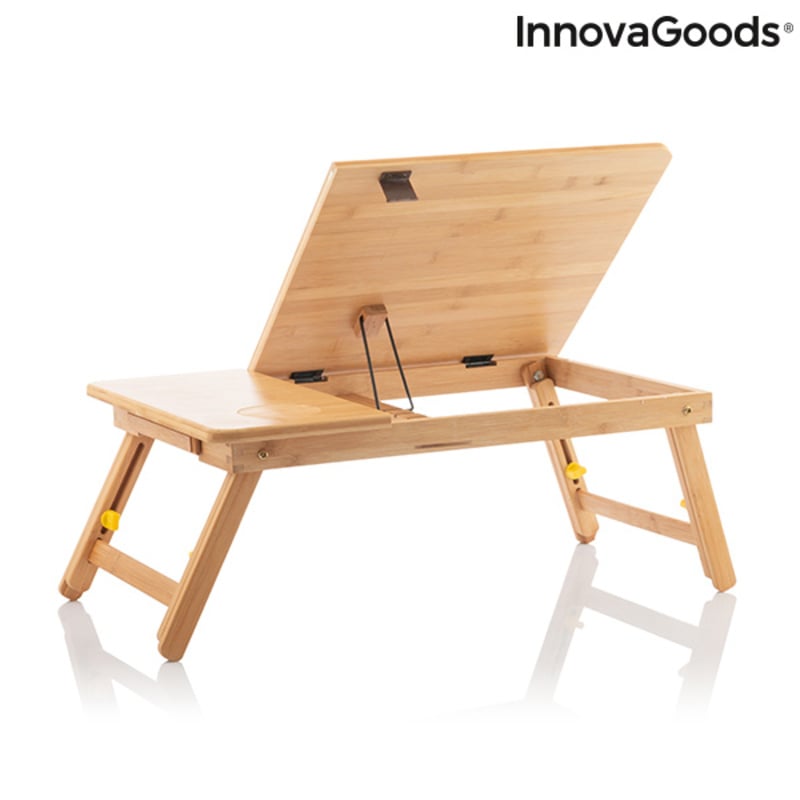 Bamboo Folding Side Table Lapwood InnovaGoods_23