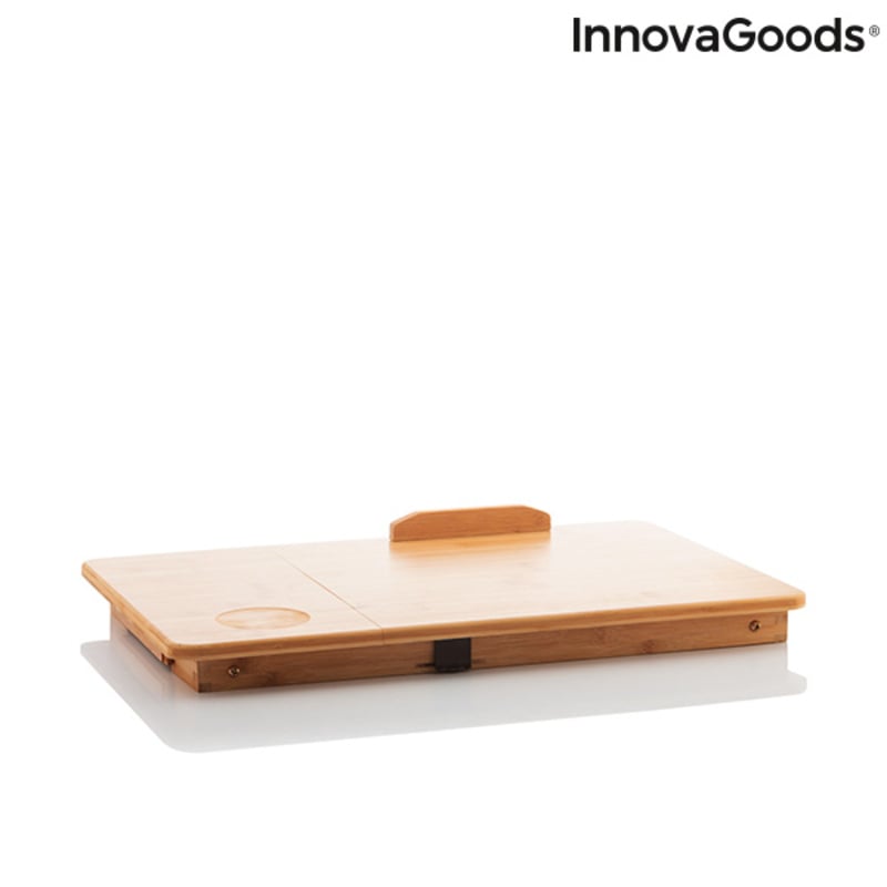 Bamboo Folding Side Table Lapwood InnovaGoods_26
