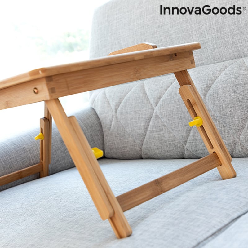 Bamboo Folding Side Table Lapwood InnovaGoods_32