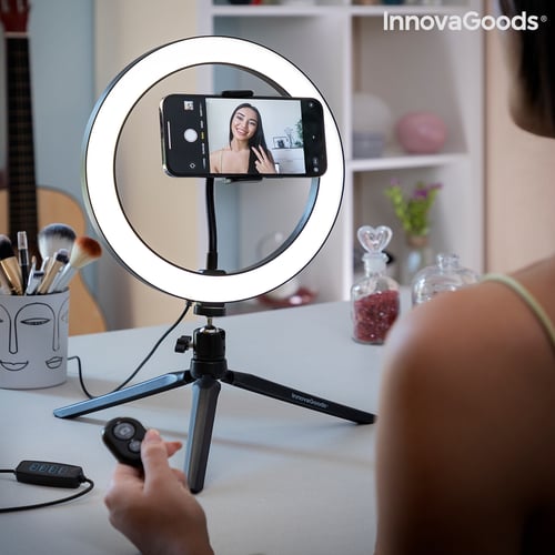 Selfie Ring Light med stativ og fjernbetjening Youaro InnovaGoods V0103280_0