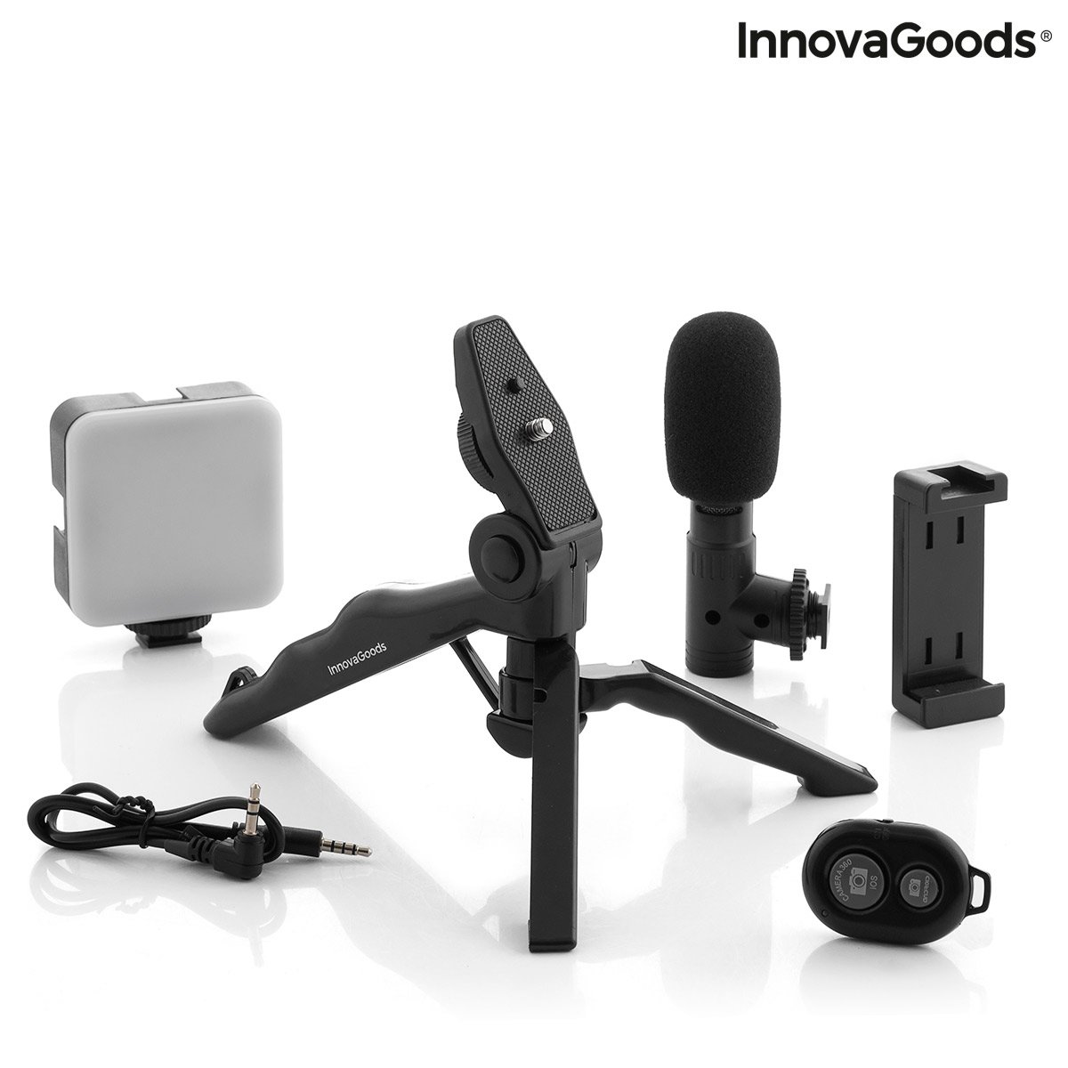 "Vlogging Kit with Light, Microphone and Remote Control Plodni InnovaGoods 6 Pieces"_10