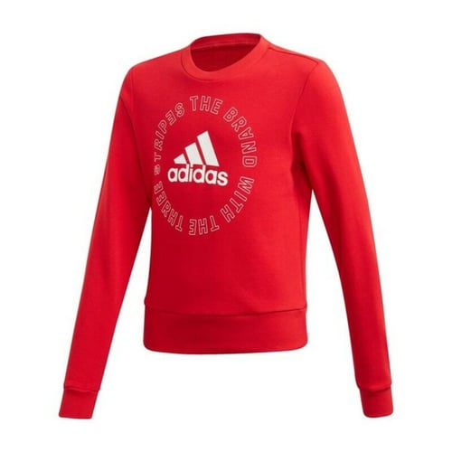 Sweatshirt uden hætte til piger Adidas G Bold Crew Rød, str. L_0