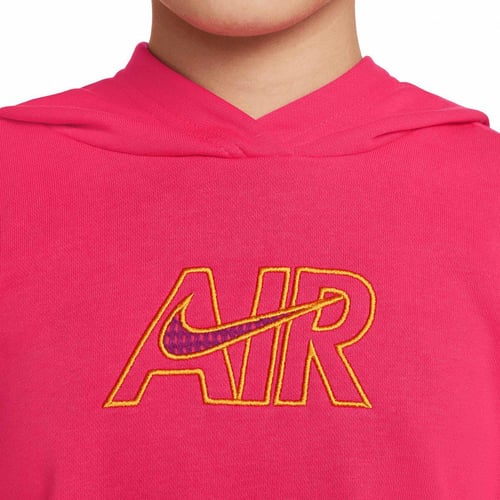 "Sweatshirt med hætte til piger  CROP HOODIE  Nike DM8372 666  Pink"_12