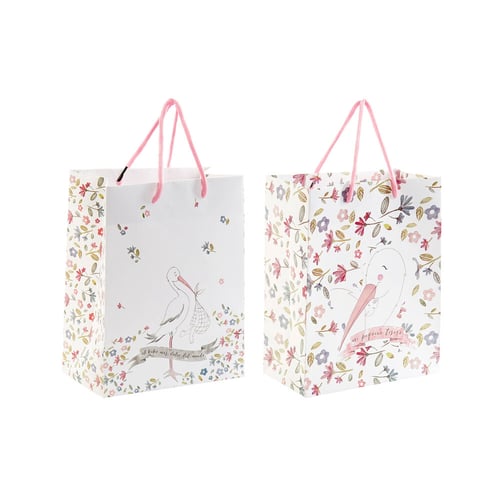 Papperskasse DKD Home Decor Blå Rosa (2 pcs) (18 x 10 x 23 cm)_0