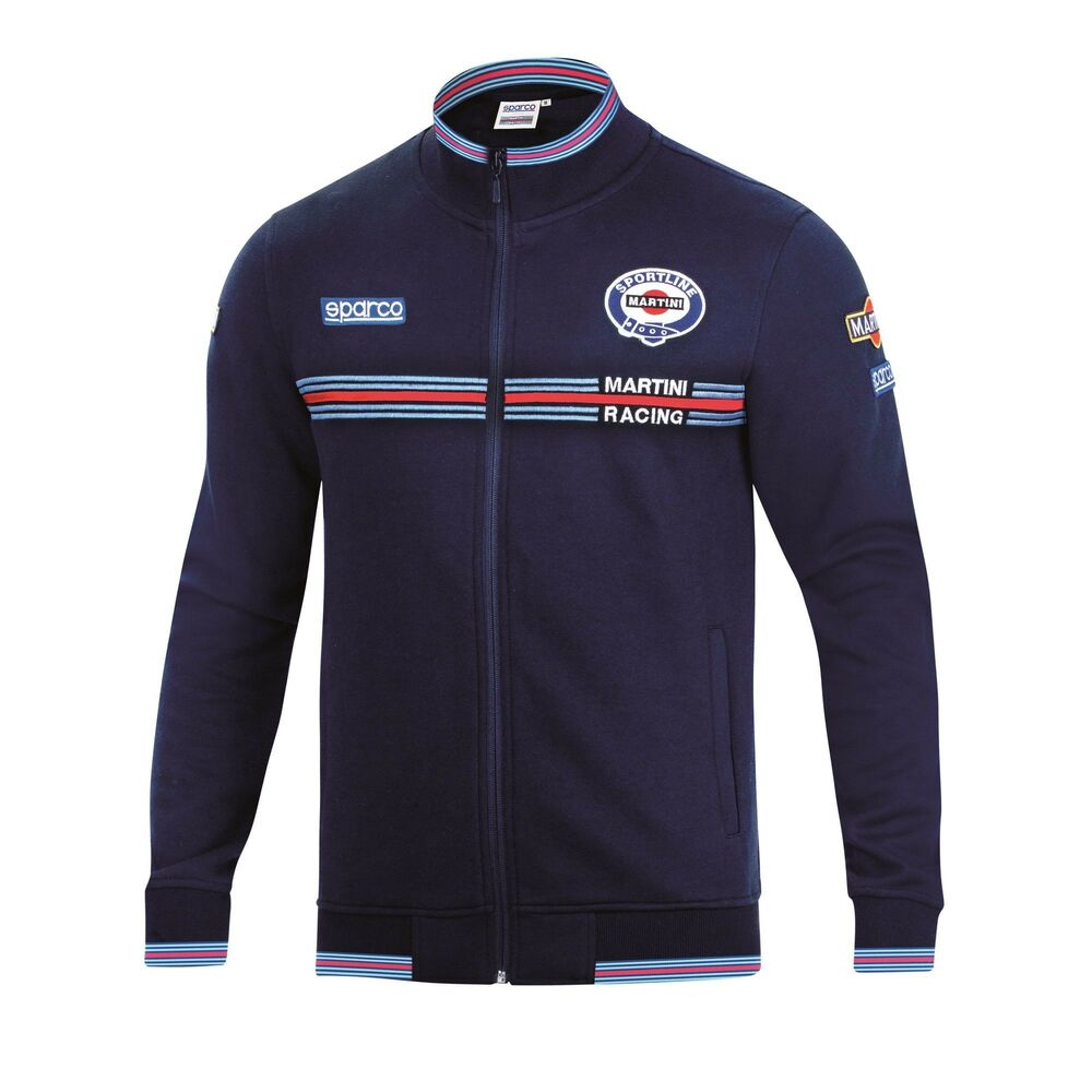 Men’s Sweatshirt without Hood Sparco MARTINI RACING Size L Navy Blue_0