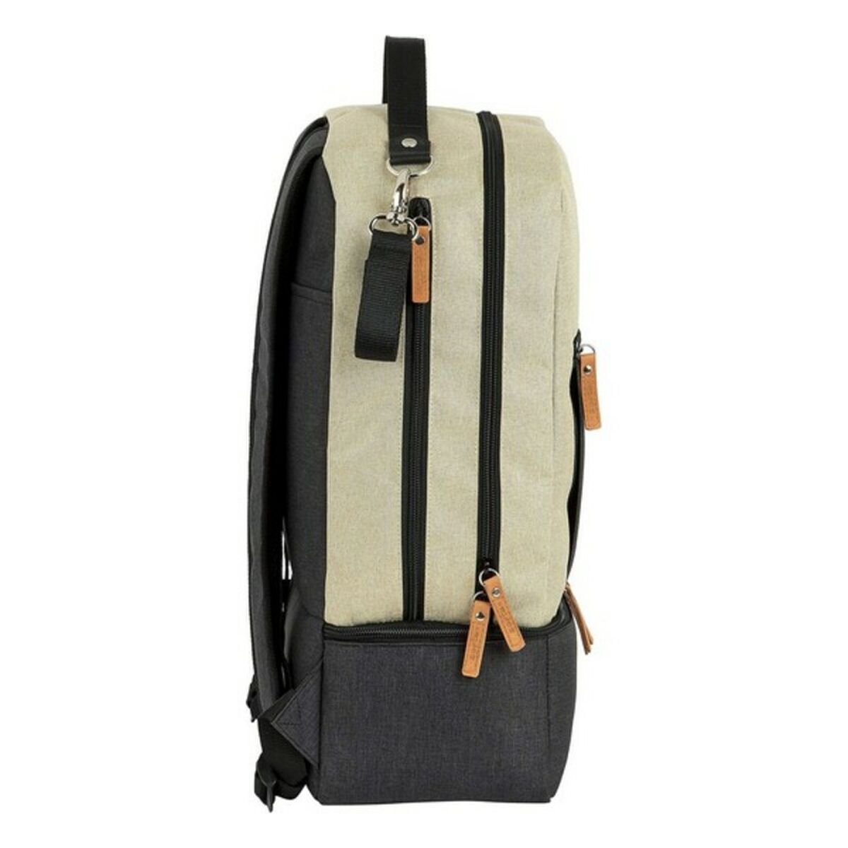 Sports Bag with Shoe holder Safta Beige Dark Grey_4