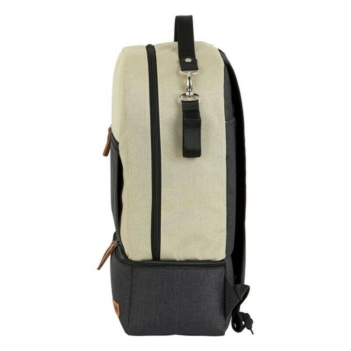 Sports Bag with Shoe holder Safta Beige Dark Grey_5
