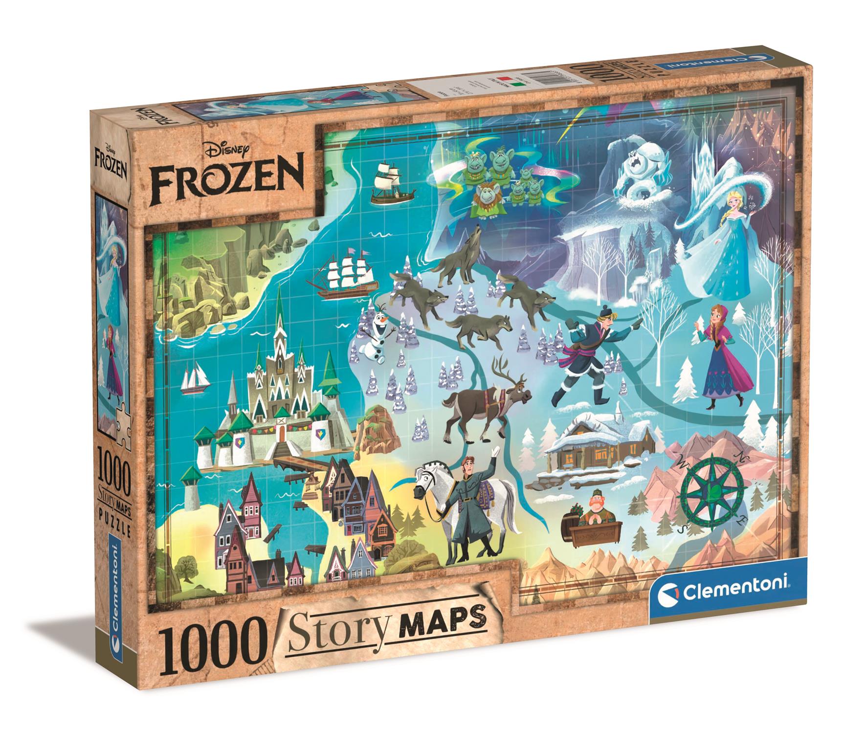 Clementoni - Maps Puzzle 1000 pcs - Frozen (39666)_0