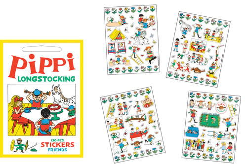 Pippi Stickers -  Pippi og Venner med 130 klistermærker_0