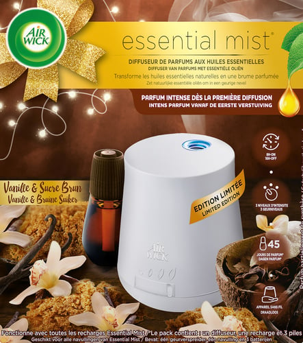 Air Wick Essential Mist Dispenser + Refill Vanillje & Brunt Sukker 20 ml_0