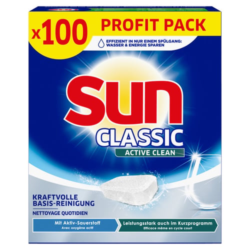 SUN Vaskemiddeltabletter Oppvaskmaskin 100 tabs | Nemdag.no