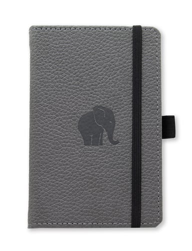 Dingbats* Wildlife A6 Pocket Grey Elephant Notebook - Plain_1