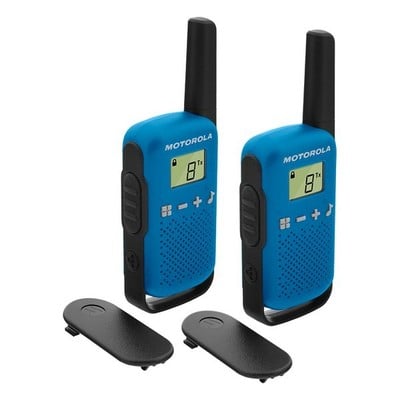Walkie-talkie Motorola T42 Dual 1,3" LCD 4 km (2 pcs) Blå - picture