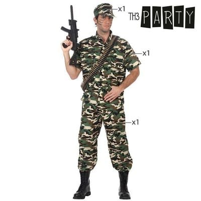 Kostume til voksne Th3 Party Camouflage soldat, str. M/L_2