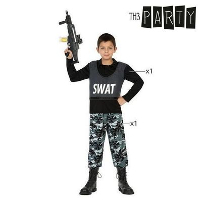 Kostume til børn Swat politimand (2 Pcs), str. 3-4 år_0