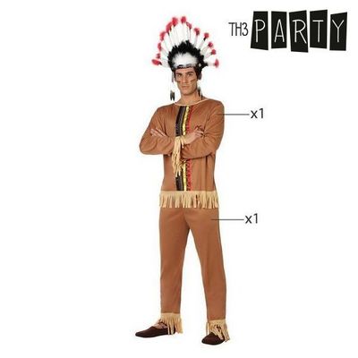 Kostume til voksne Indianer mand (2 Pcs), str. XL_0