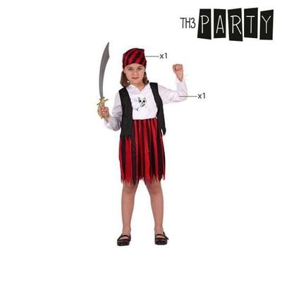Kostume til børn Pirat Rød, str. 5-6 år_0