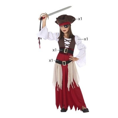 Kostume til børn Pirat (4 Pcs), str. 7-9 år_0