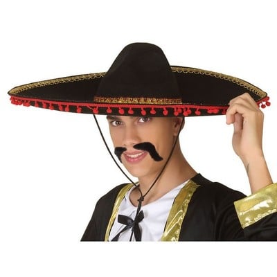 Hat Mexicansk mand 118808, Sort/Hvid - picture