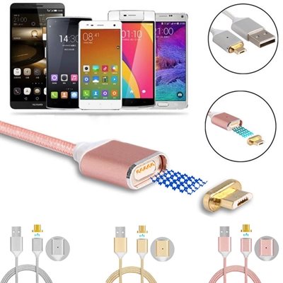 Magnetisk Mobilladdare Iphone & Android Laddare (Apple Lightning, USB-C og Micro USB Kabel)_2